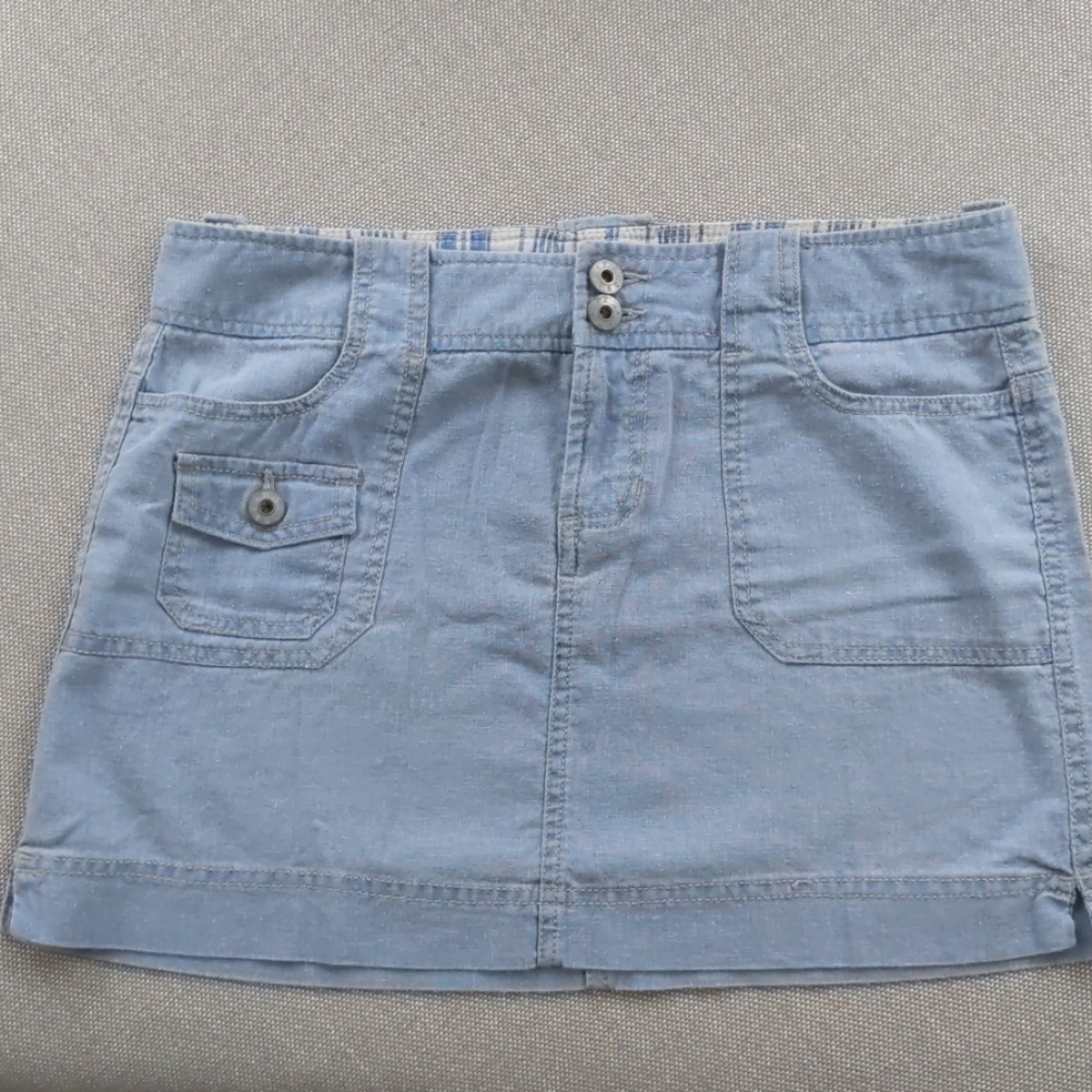 Linen/cotton mini skirt